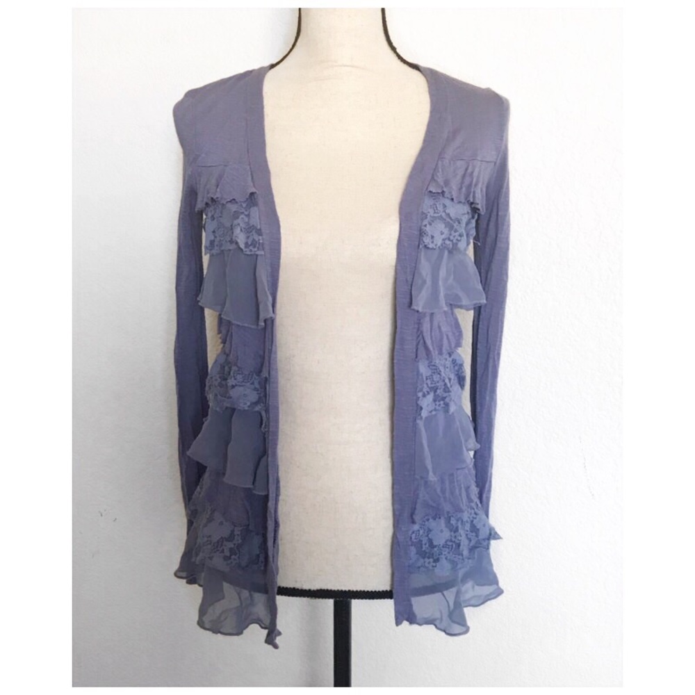 UO Pins & Needles Ruffled Cardigan